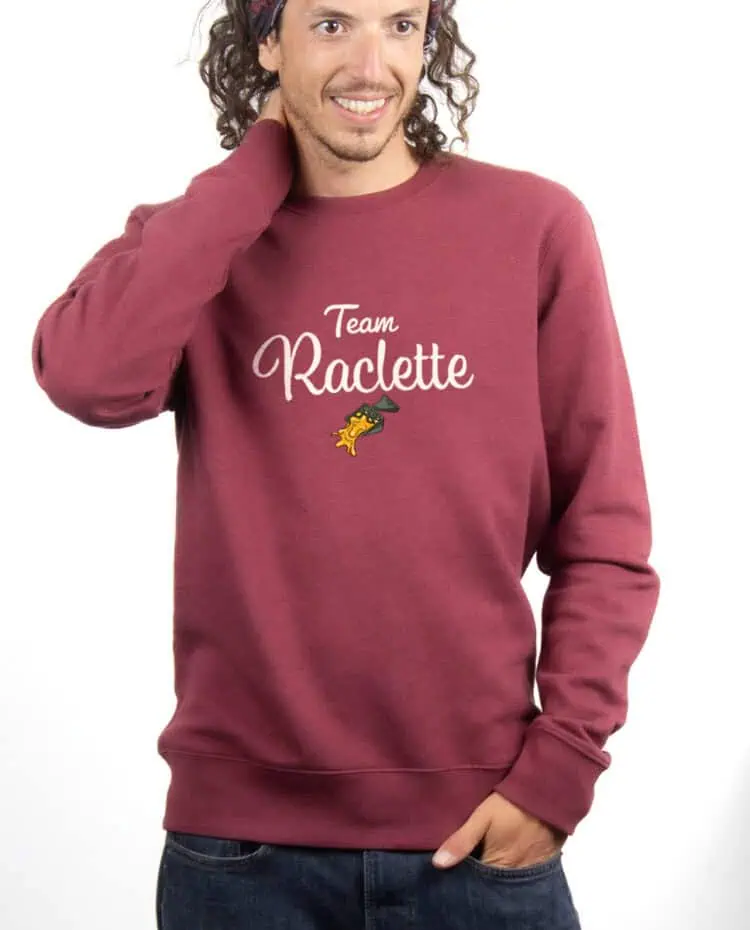 Team Raclette Sweatshirt Pull Homme Bordeau PUHBOR242