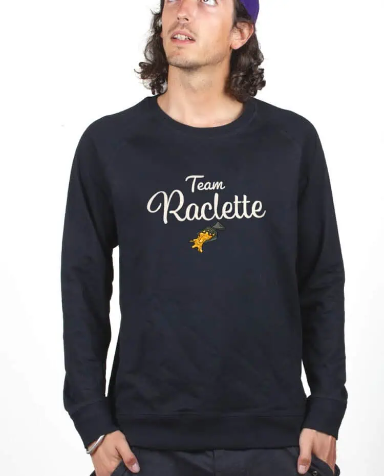 Team Raclette Sweatshirt Pull Homme Noir PUHNOI242