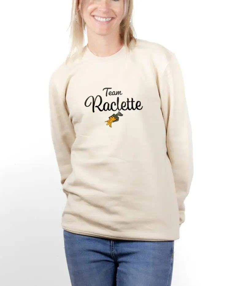 Team Raclette Sweatshirt pull Femme Naturel PUFNAT242