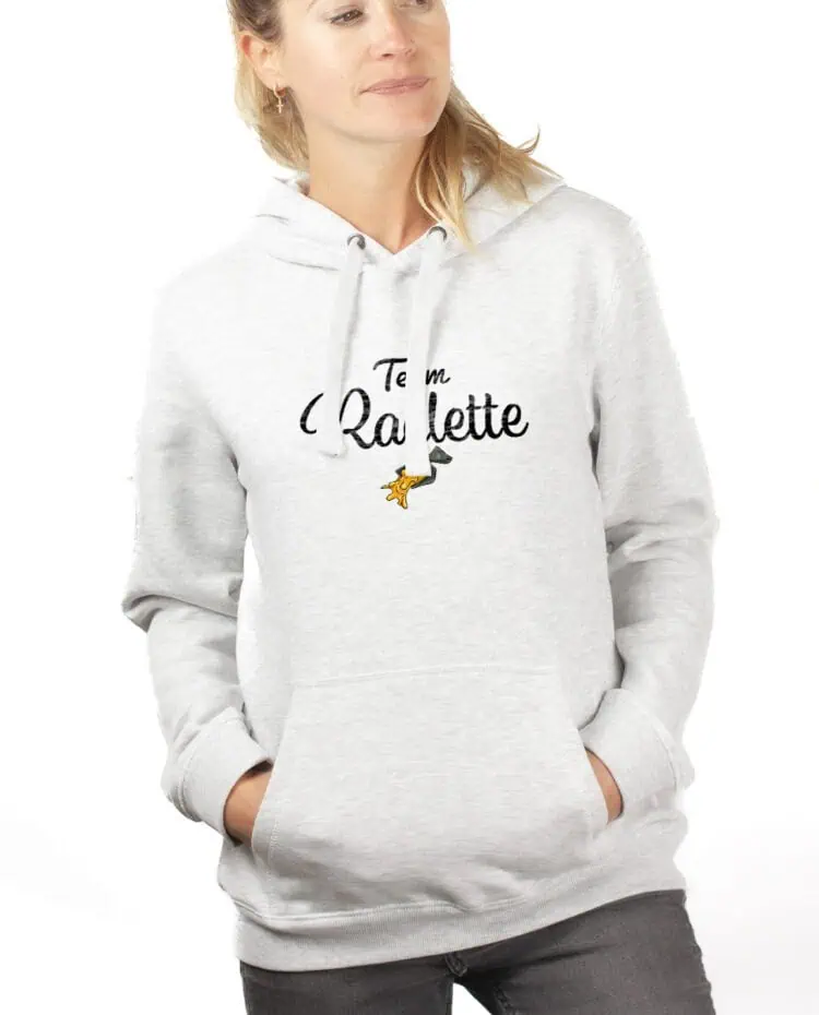 Team Raclette hoodie Sweat capuche Femme Blanc SWFBLA242