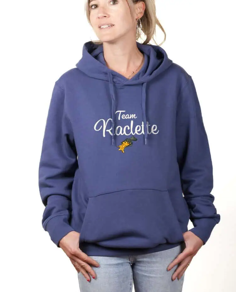 Team Raclette hoodie Sweat capuche Femme Bleu SWFBLE242