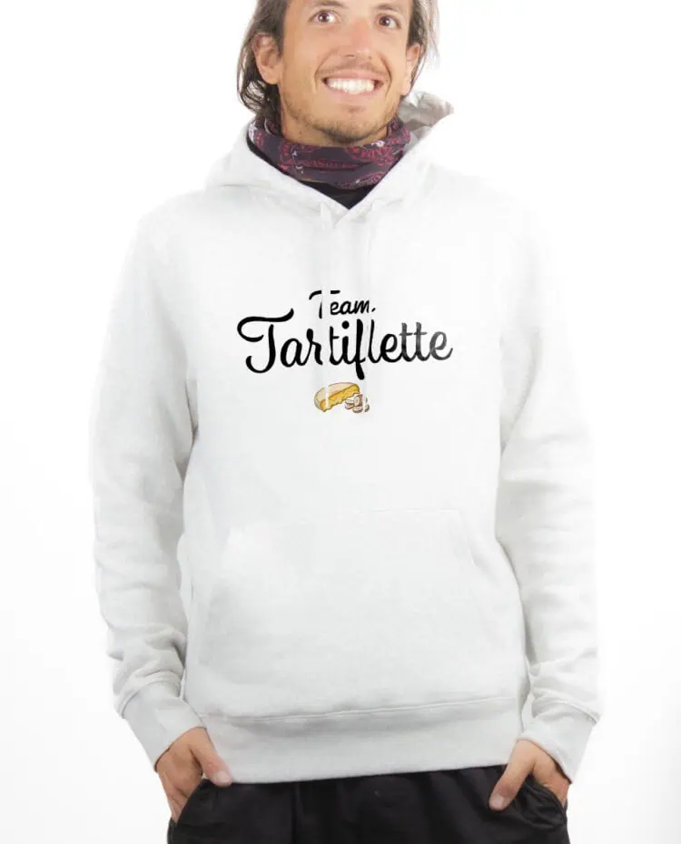 Team Tartiflette Hoodie Sweat capuche Homme Blanc SWHBLA243