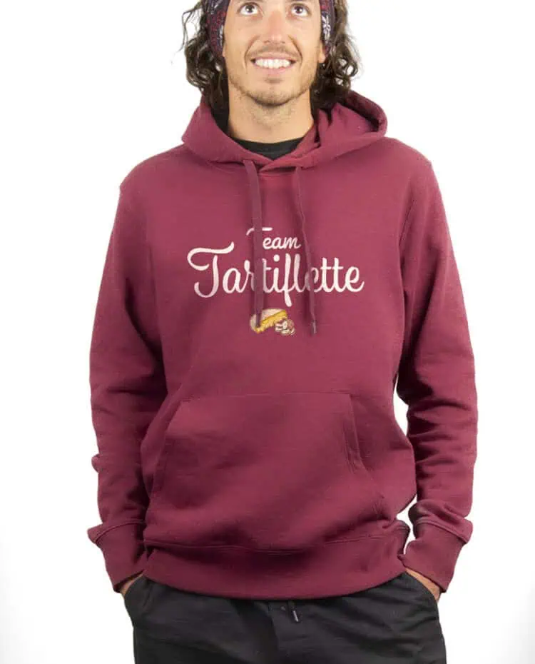 Team Tartiflette Hoodie Sweat capuche Homme bordeau SWHBOR243