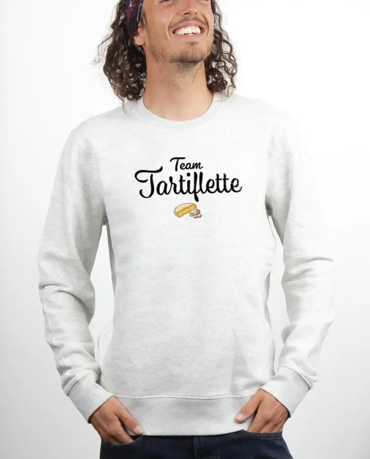 Team Tartiflette Sweatshirt Pull Homme Blanc PUHBLA243