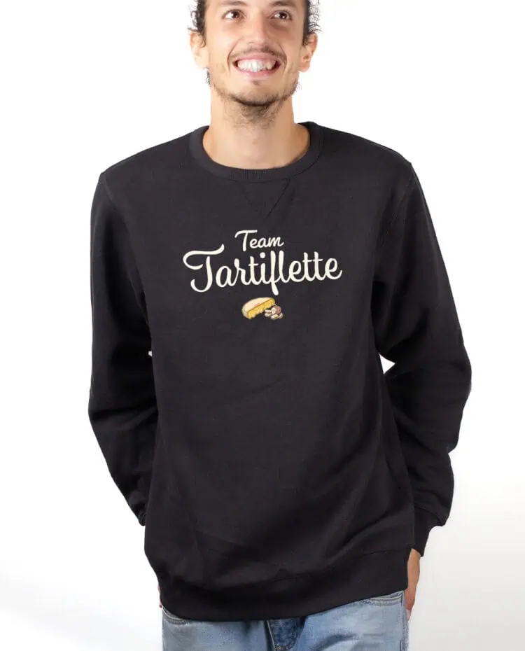 Team Tartiflette Sweatshirt Pull Homme Noir PUHNOI243