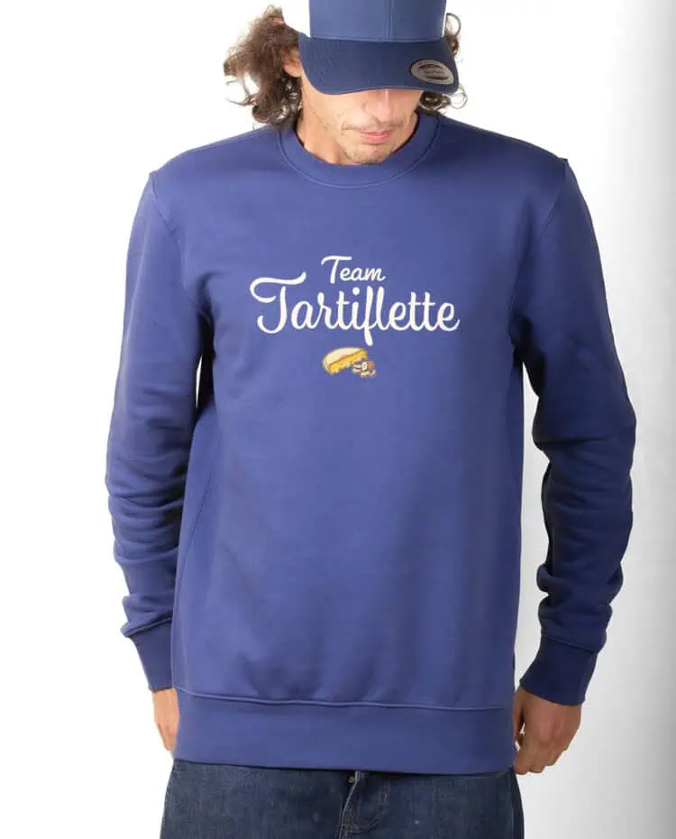 Team Tartiflette Sweatshirt Pull Homme bleu PUHBLE243