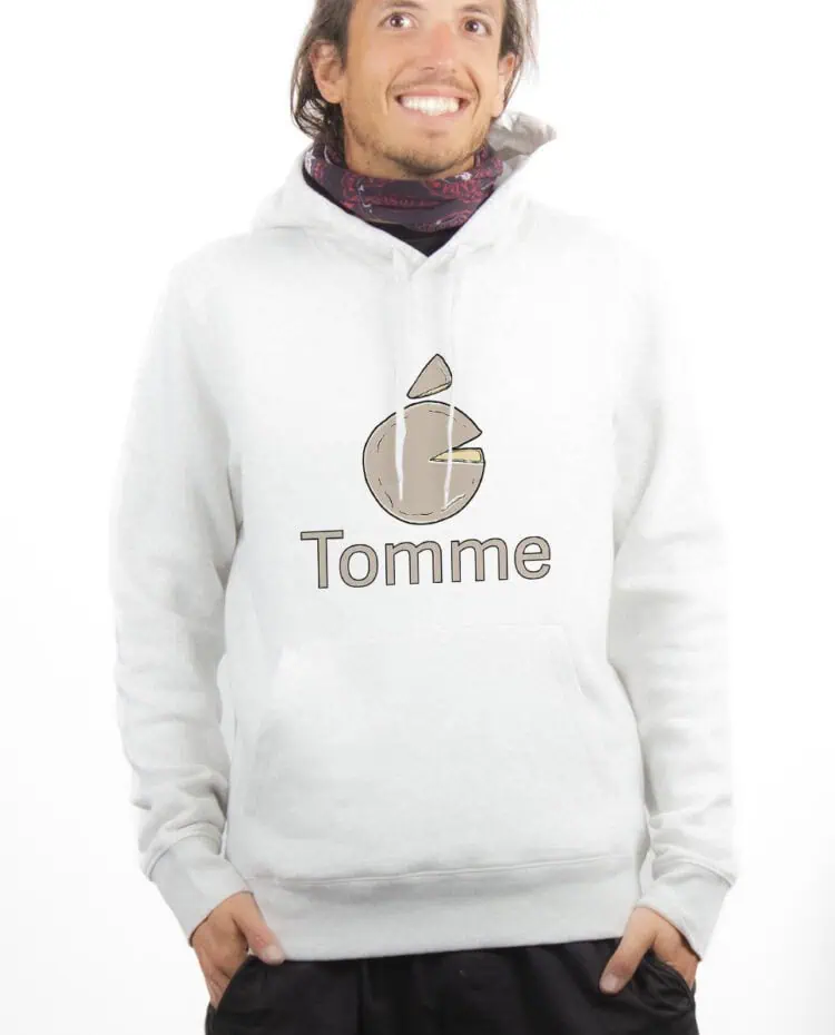 Tomme apple Hoodie Sweat capuche Homme Blanc SWHBLA254