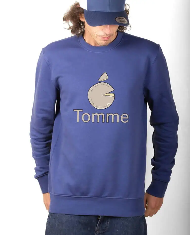 Tomme apple Sweatshirt Pull Homme bleu PUHBLE254