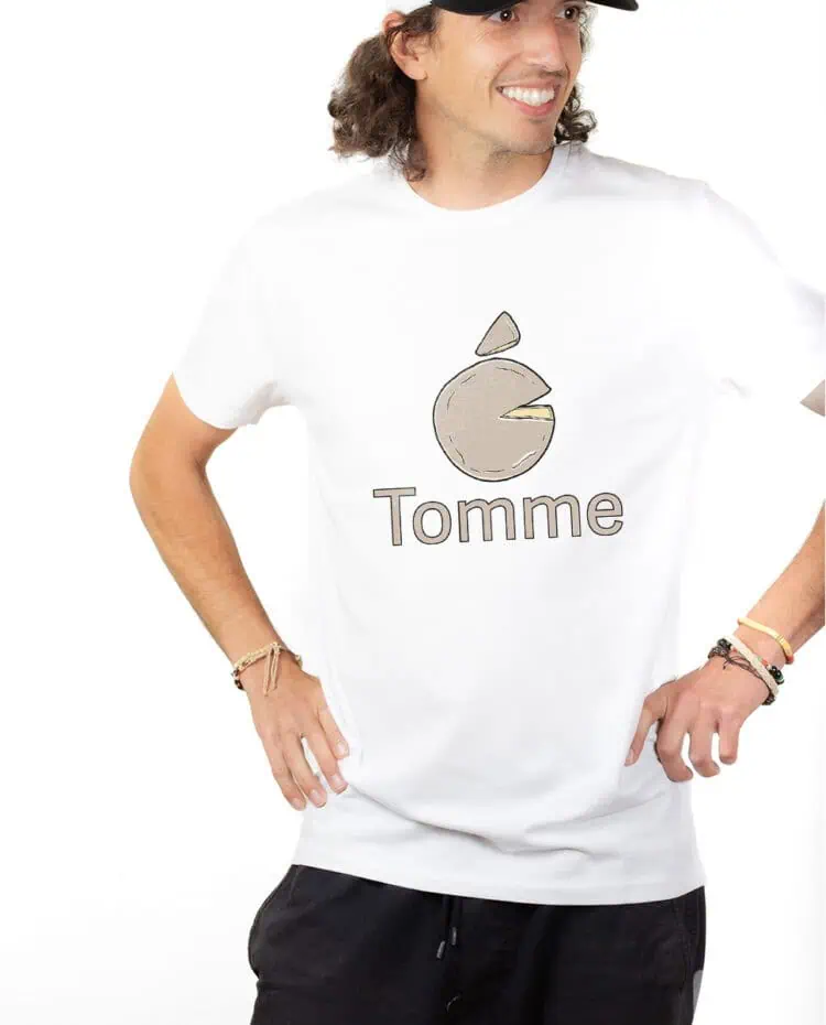 Tomme apple T shirt Homme Blanc TSHB254