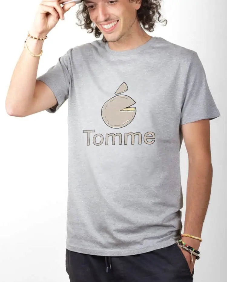 Tomme apple T shirt Homme Gris TSHG254