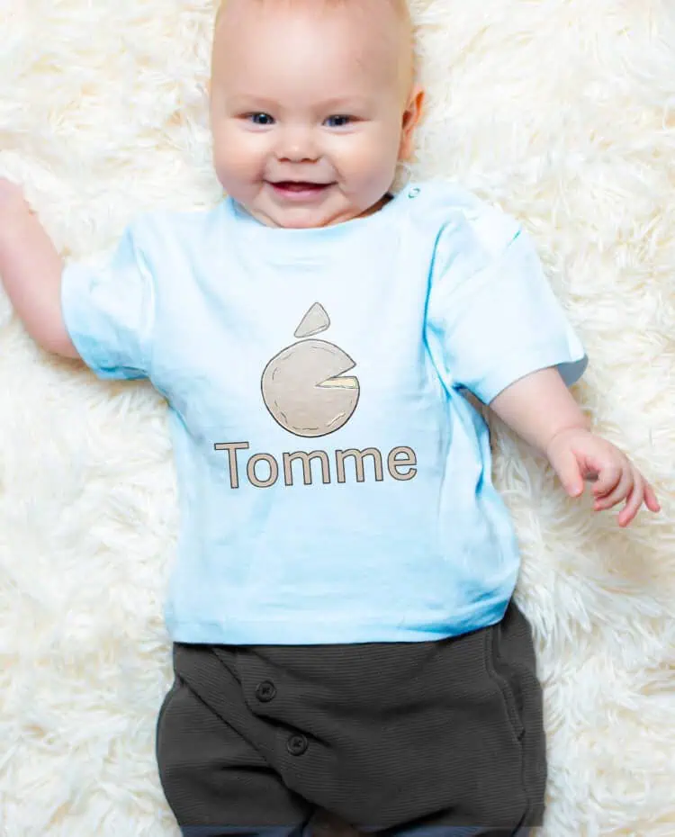 Tomme apple T shirt bebe bleu garcon TSBBL254