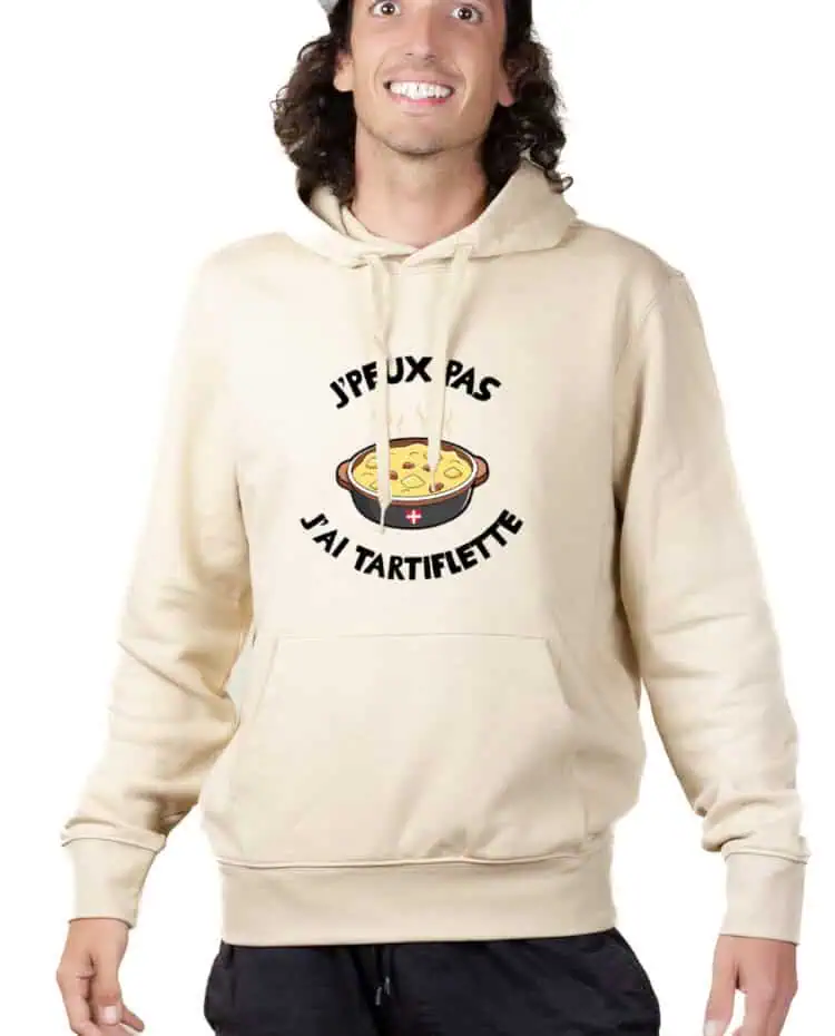 Jpeux pas jai tartiflette Hoodie Sweat capuche Homme Naturel SWHNAT262