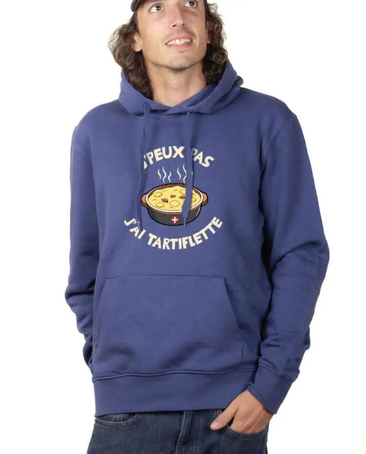 Jpeux pas jai tartiflette Hoodie Sweat capuche homme Bleu SWHBLE262