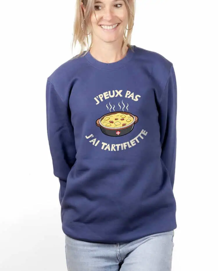 Jpeux pas jai tartiflette Sweatshirt pull Femme Bleu PUFBLE262