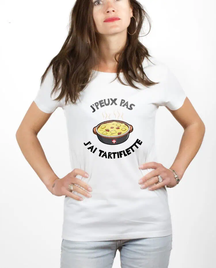 Jpeux pas jai tartiflette T shirt Femme Blanc TSFB262