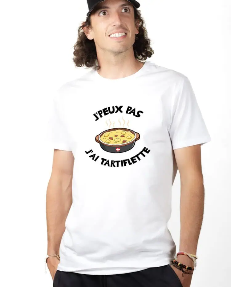 Jpeux pas jai tartiflette T shirt Homme Blanc TSHB262