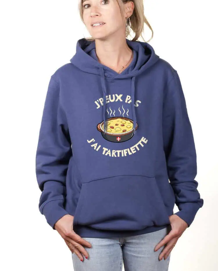 Jpeux pas jai tartiflette hoodie Sweat capuche Femme Bleu SWFBLE262