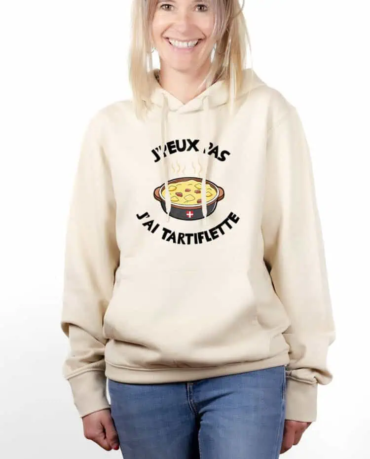 Jpeux pas jai tartiflette hoodie Sweat capuche Femme naturel SWFNAT262