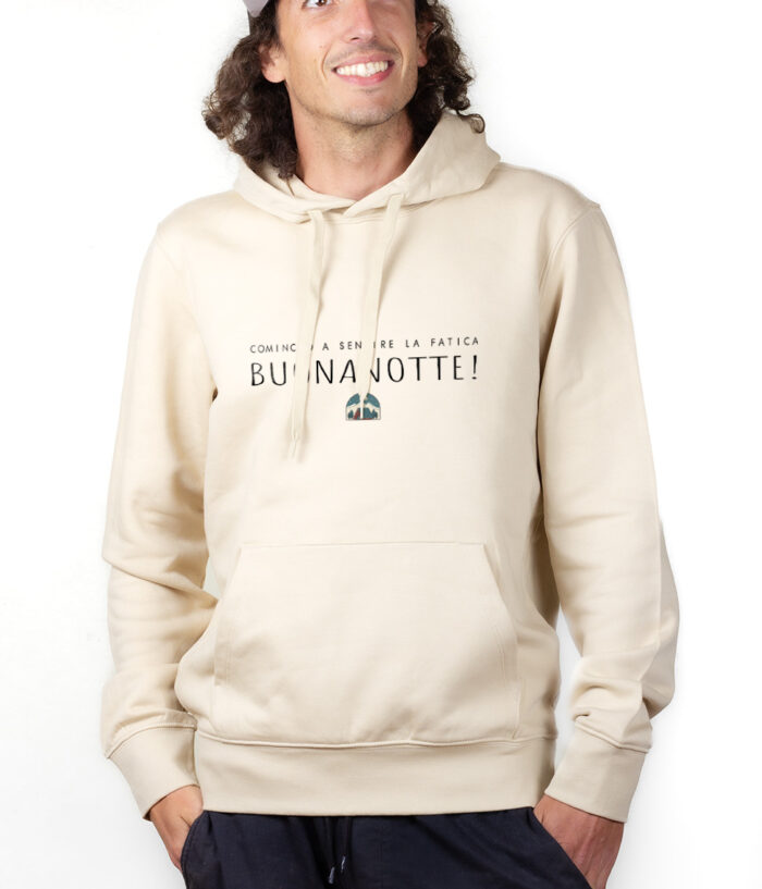 Les Bronzes Comincio a sentire la fatica buonanotte Hoodie Sweat capuche Homme Naturel SWHNAT314