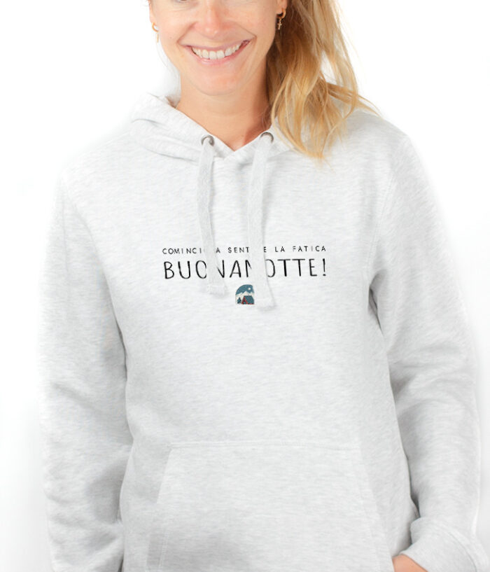 Les Bronzes Comincio a sentire la fatica buonanotte Sweat Femme Blanc SWFBLA314