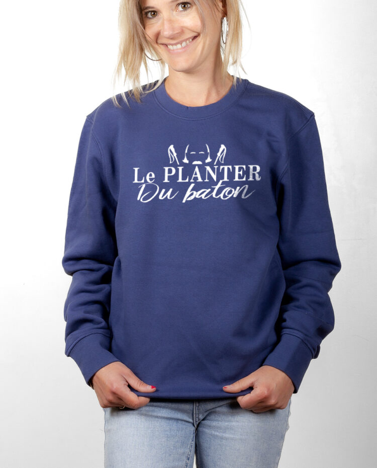 Les Bronzes Le planter du baton Pull Femme Bleu PUFBLE307