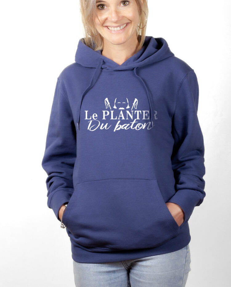 Les Bronzes Le planter du baton Sweat Femme Bleu SWFBLE307