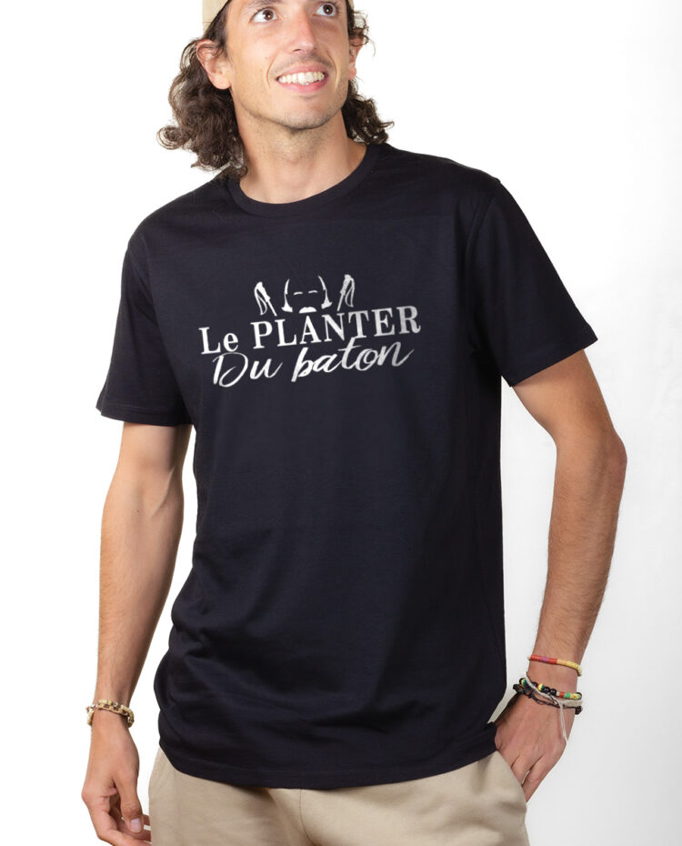 Les Bronzes Le planter du baton T shirt Homme Noir TSHN307