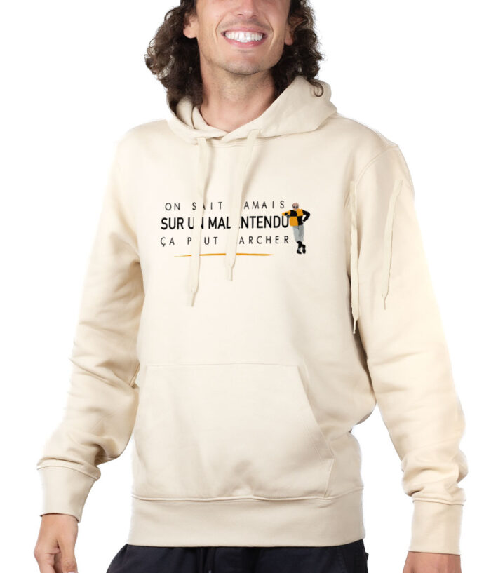 Les Bronzes Sur un malentendu ca peut marcher Hoodie Sweat capuche Homme Naturel SWHNAT308