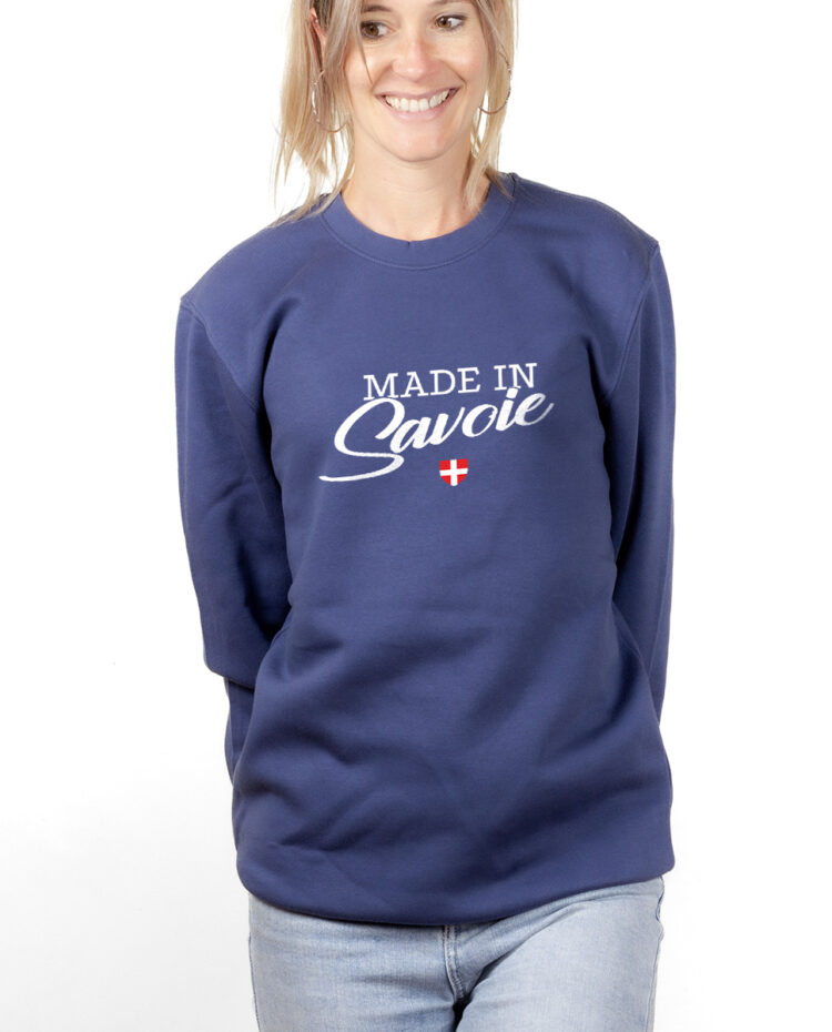 Made in Savoie Sweatshirt pull Femme Bleu PUFBLE263