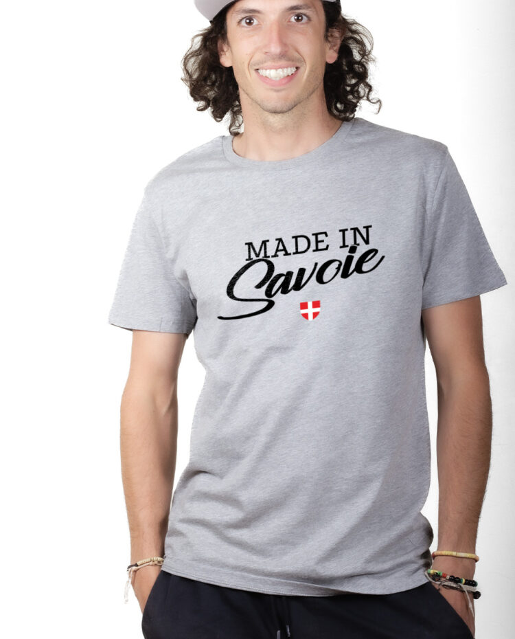 Made in Savoie T shirt Homme Gris TSHG263