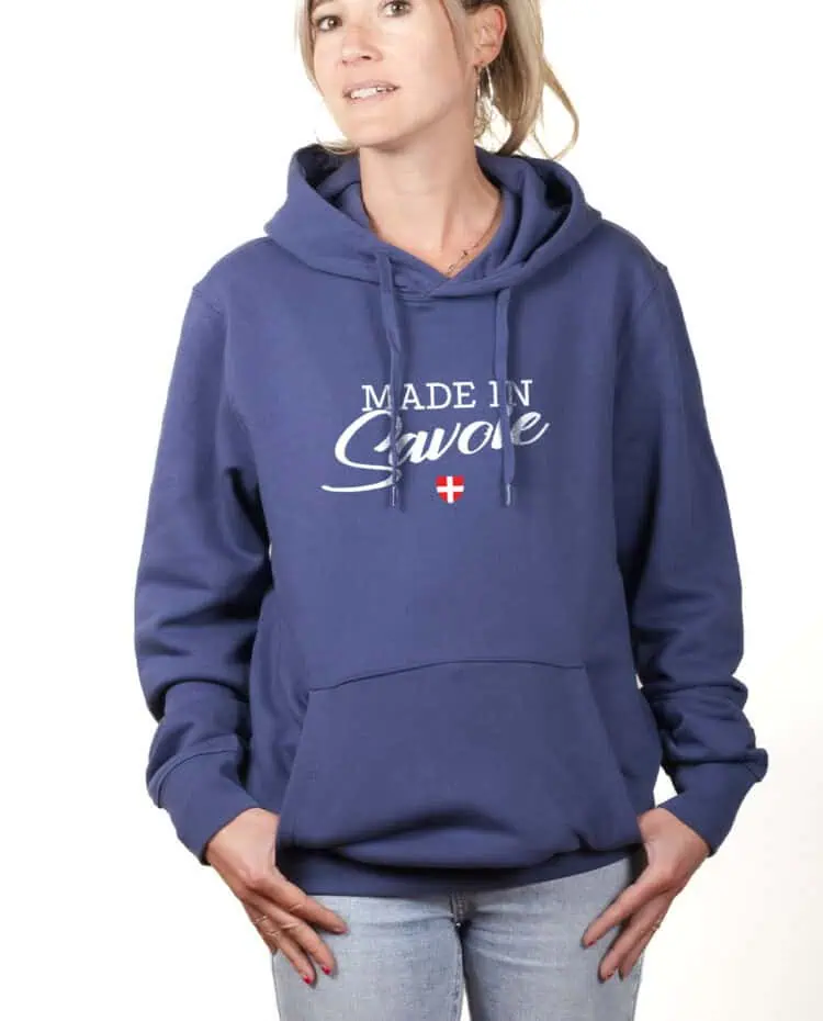 Made in Savoie hoodie Sweat capuche Femme Bleu SWFBLE263