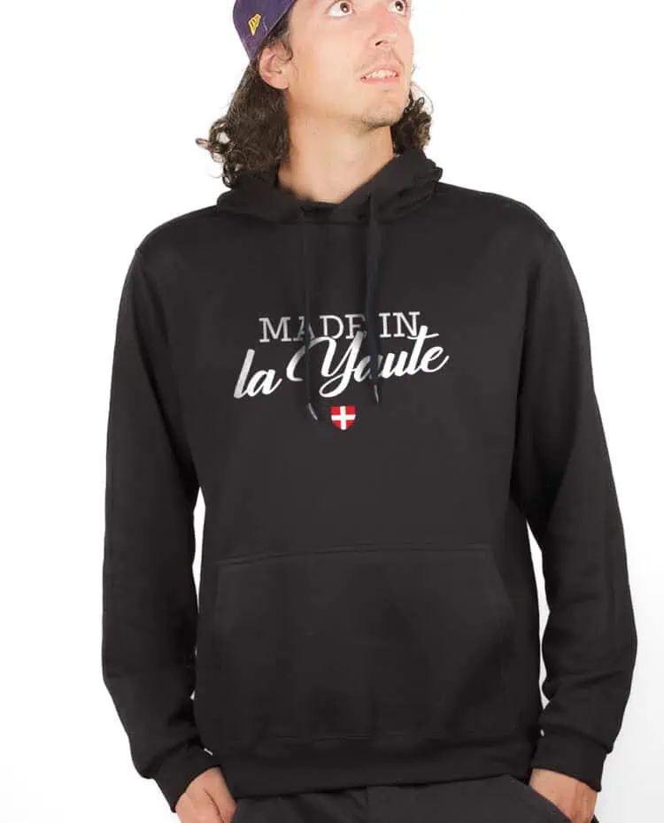 Made in la Yaute Hoodie Sweat capuche Homme Noir SWHNOI264