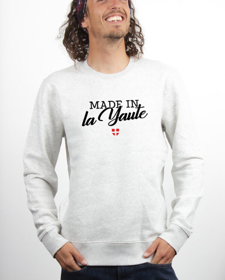 Made in la Yaute Sweatshirt Pull Homme Blanc PUHBLA264