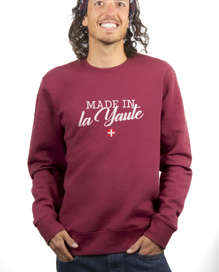 Made in la Yaute Sweatshirt Pull Homme Bordeau PUHBOR264