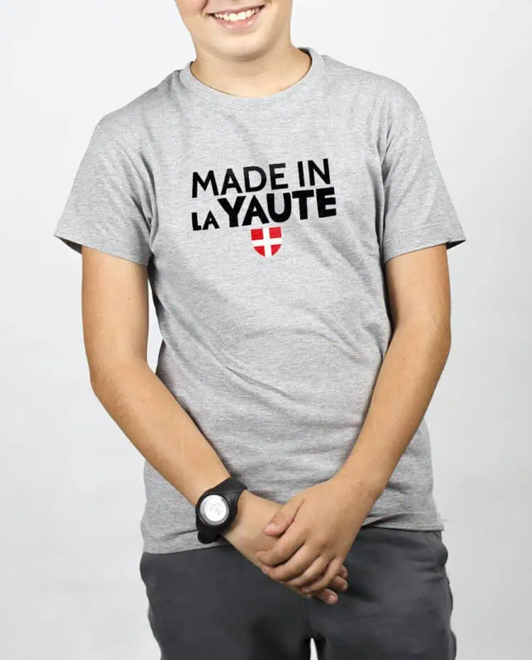 Made in la Yaute T SHIRT GARCON GRIS TSEG264