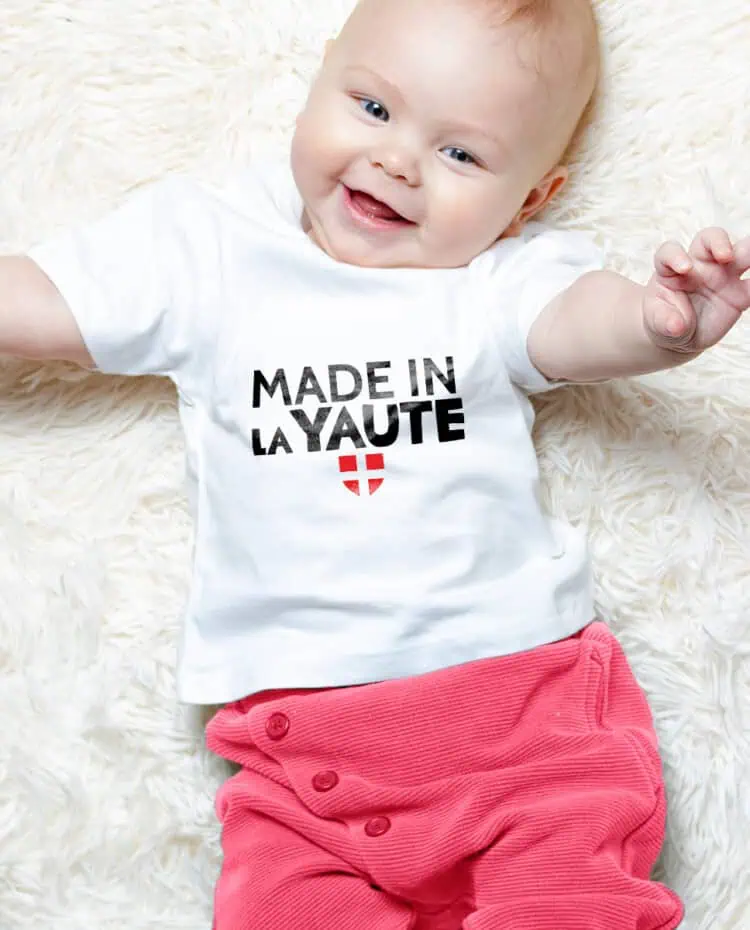 Made in la Yaute T shirt bebe blanc fille TSBB264