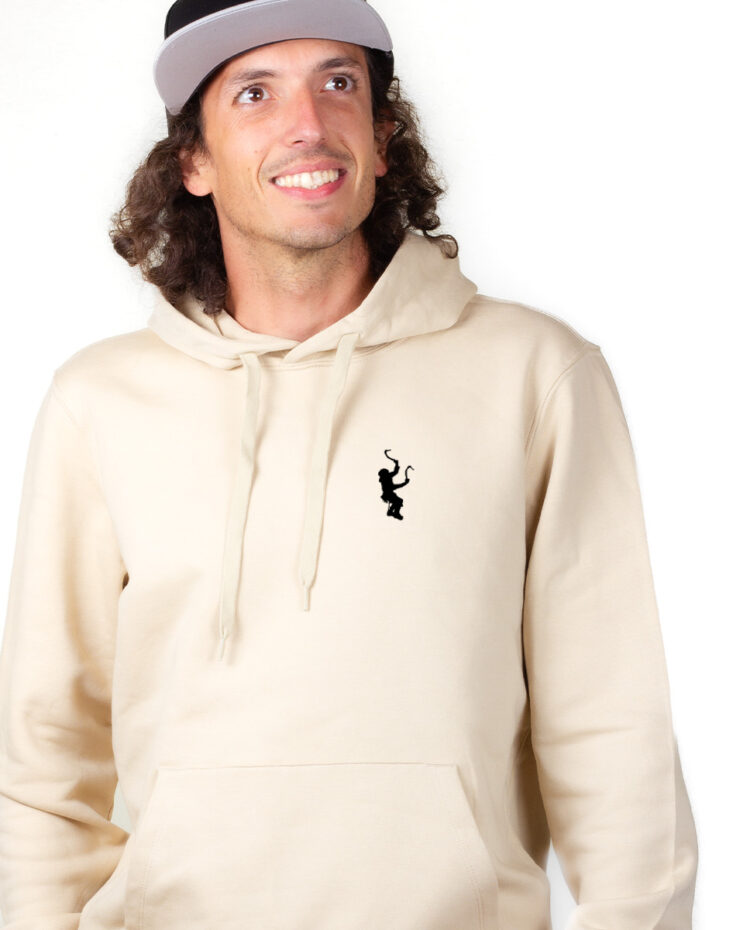 Cascade de glace picto Hoodie Sweat capuche Homme Naturel SWHNAT322