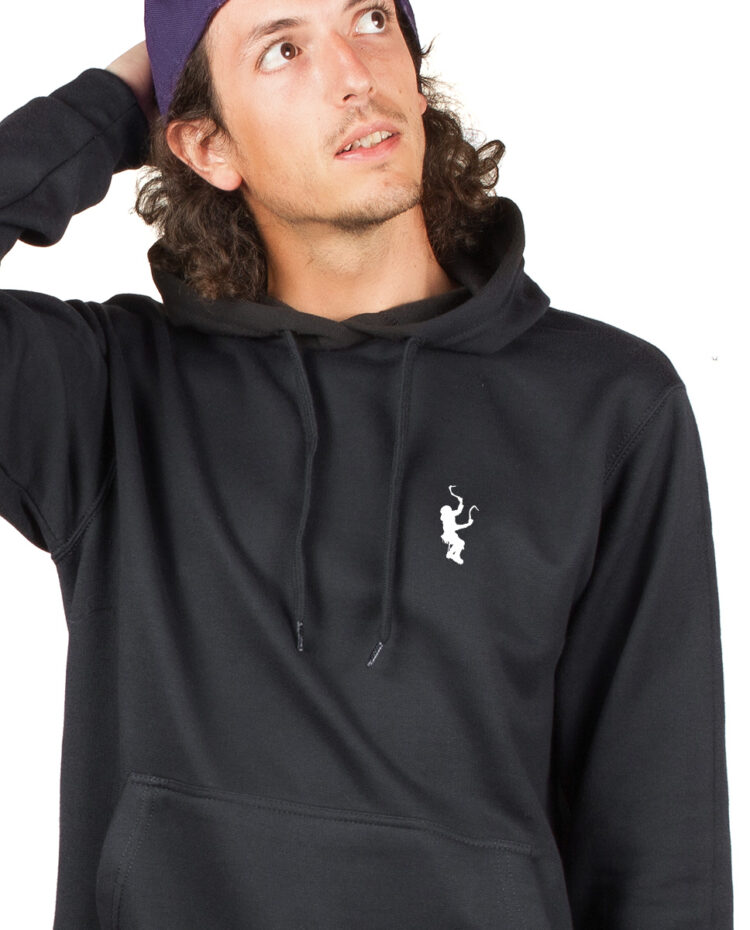 Cascade de glace picto Hoodie Sweat capuche Homme Noir SWHNOI322