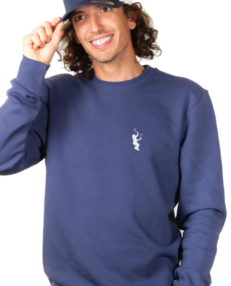 Cascade de glace picto Sweatshirt Pull Homme bleu PUHBLE322