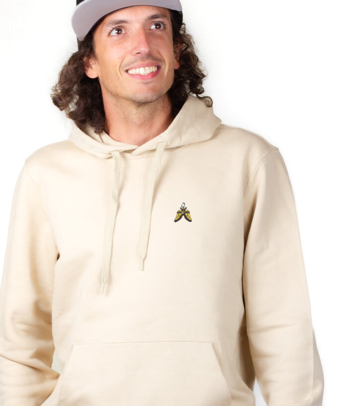 Chausson escalade picto Hoodie Sweat capuche Homme Naturel SWHNAT332