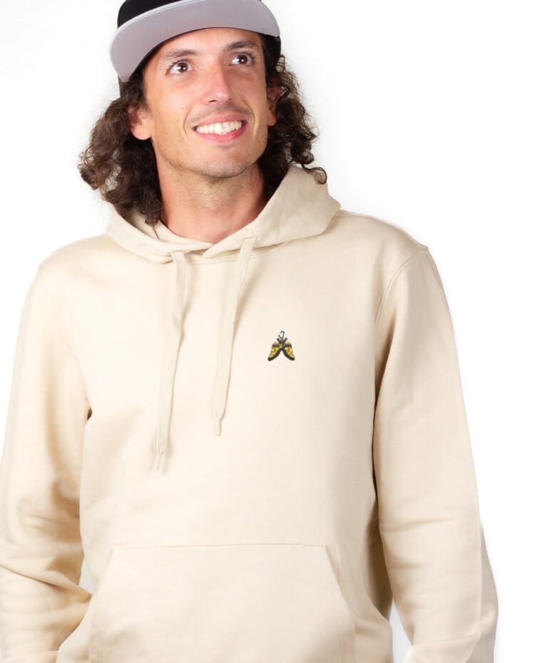 Chausson escalade picto Hoodie Sweat capuche Homme Naturel SWHNAT332