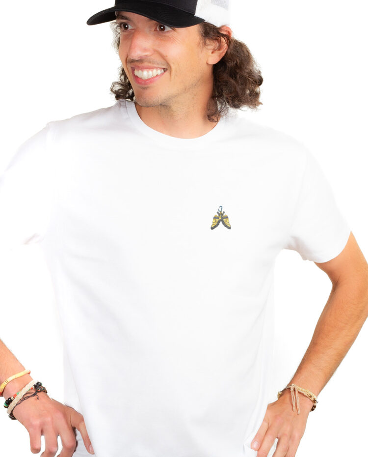 Chausson escalade picto T shirt Homme Blanc TSHB332