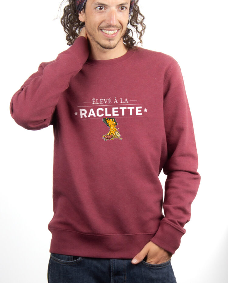 Eleve a la raclette Sweatshirt Pull Homme Bordeau PUHBOR268