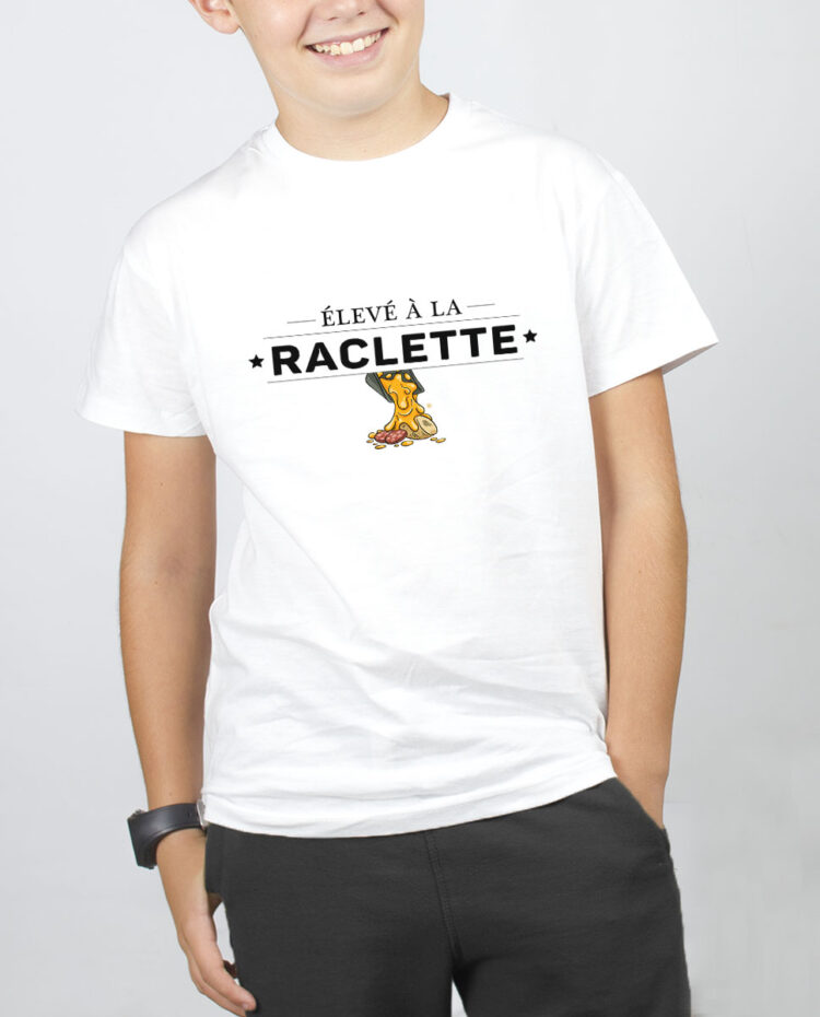 Eleve a la raclette T SHIRT GARCON BLANC TSEB268