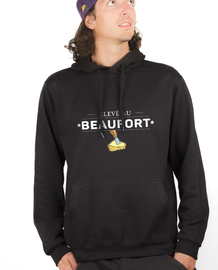 Eleve au Beaufort Hoodie Sweat capuche Homme Noir SWHNOI270