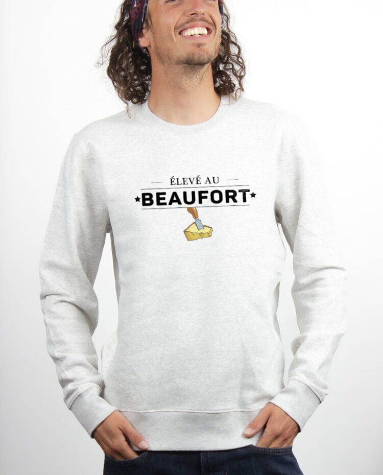 Eleve au Beaufort Sweatshirt Pull Homme Blanc PUHBLA270