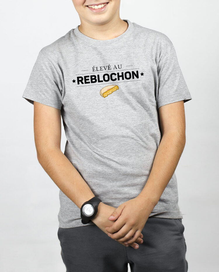 Eleve au reblochon T SHIRT GARCON GRIS TSEG266