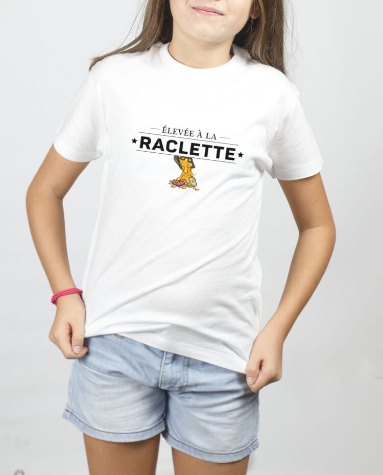 Elevee a la raclette T SHIRT FILLE BLANC TSEB267