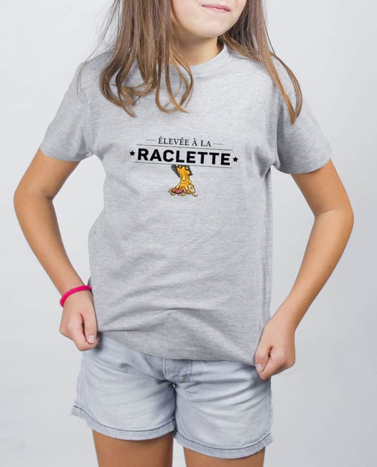 Elevee a la raclette T SHIRT FILLE GRIS TSEG267