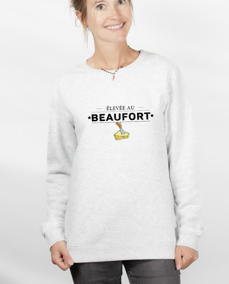 Elevee au Beaufort Sweatshirt pull Femme Blanc PUFBLA269